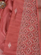 Embroidered Chanderi Unstitched Suit Piece With Dupatta